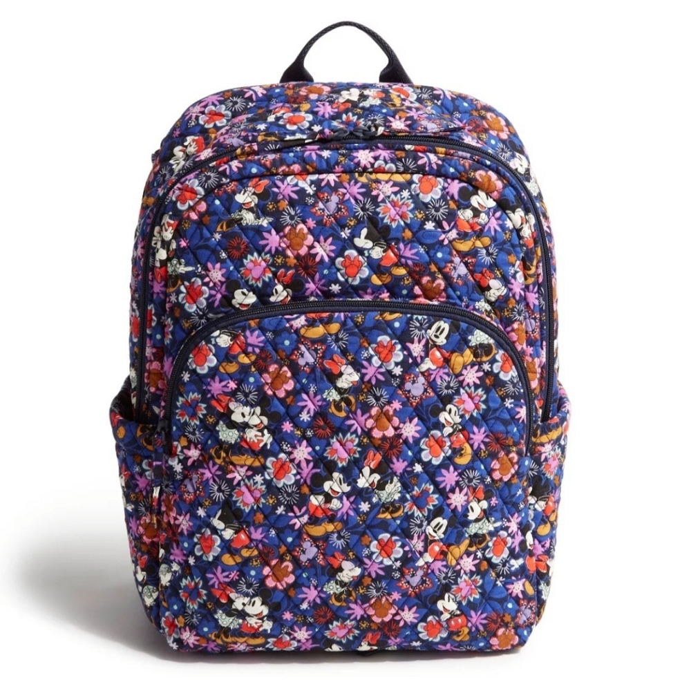 Vera Bradley Disney’s Mickey and Minnie Essential Large Quilted Backpack…